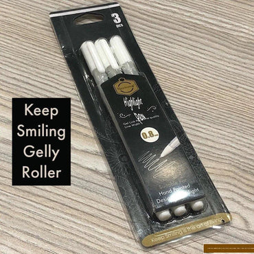 Keep Smiling Gelly Roll Classic White Gel Ink Pens Set (3pcs) The Stationers